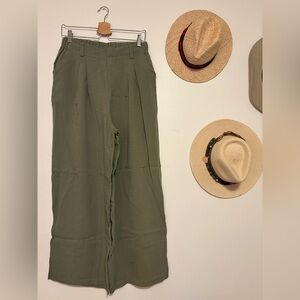 HALARA Olive Green Relaxed Chinos